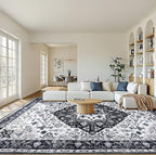 8x10 Area Rugs,Boho Vintage Oriental Washable Rugs,Collapsible Area Rug for Bedroom, Entryway, Kitchen, Bathroom