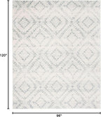 SAFAVIEH Area Rug 8x10 - Adirondack Collection - Large - Ivory & Light Blue, Geometric Trellis Pattern, Non-Shedding & Easy Cleaning, Ideal for Living Room, Bedroom, Office, Dining Space (ADR131T)