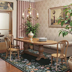 Lahome Boho Floral Black Washable 5x7 Area Rugs for Living Room, Non Slip Rugs for Bedroom, Indoor Throw Dining Room Carpet for Under Table Entryway Kitchen Office(Black,5x7)