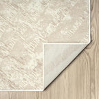 Abani Terra Cream Area Rug for Living Room, Bedroom - Rustic Modern Pattern - 6' x 9' - Durable & Easy to Clean