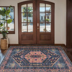 Ciicool 3x5 Area Rug, Washable Boho Rugs for Bedroom Non-Slip Indoor Low-Pile Mat Floor Oriental Carpet Vintage Rug for Kitchen Bedroom Living Room Office Dinning Foyer Decor