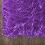 Latepis Faux Fur Rug 2x5 Runner Fluffy Area Rug Purple Washable Shag Rugs for Living Room Bedroom Playroom Shaggy Furry Soft Rugs Teen Room Decor