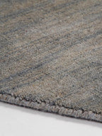 Hand Knotted Loom Wool ECO-Friendly Area Rugs - 10'x10', Round, Light Blue Color, Solid Plain Design, High Pile Handmade Anti Skid Area Rugs for Living Room, Bed Room (L00111)