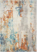 LUXE WEAVERS Euston Collection Multi 2x7 Modern Abstract Area Rug