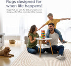 Abani Area Rug for Living Room -Nuevo 4' x 6' Beige Arch Pattern Area Rug, Soft and Durable Living Room Rug, Stain and Fade Resistant, Chic Modern Design, Pet & Kid Friendly