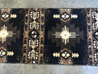 YHSF South West Native American Area Rug C318 - Easy Clean, Thick, Soft, Durable Native Tribal American Indian Inspired Rug for Bedroom/Living Room and more -Black, 2 Feet 4 Inches x 10 Feet 11 Inches