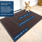 OLANLY Front Door Mat Indoor Outdoor Entrance, Waterproof Heavy Duty Doormat, Fade Resistant, Low Profile, Easy Clean Patio Porch Welcome Floor Mats for Entry, 47x32, Tan