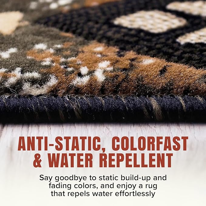 YHSF South West Native American Area Rug C318 - Easy Clean, Thick, Soft, Durable Native Tribal American Indian Inspired Rug for Bedroom/Living Room and More - Sage Green, 2 Feet x 7 Feet