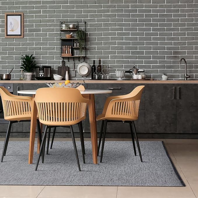 LUXE WEAVERS Modern Farmhouse Gray 9x12 Washable Area Rug, Anti-Slip Diamond Pattern Carpet