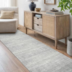 Art&Tuft Non-Slip Runner Rug - 2x6 Runner Rug Washable Low-Pile Rugs Runners, Soft Distressed Carpet Runner for Bedroom Bathroom Kitchen Laundry Living Room, Grey