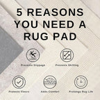 Livabliss Area Rugs - 5x7 Odelia Vintage Boho Beige Mustard Gray Area Rug for Living Room Bedroom - Floral Medallion Stain Resistant Carpet for Kitchen, Nursery, Office (5'3" x 7'3")