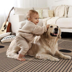 Tangsoo Rainbow Easy Jute Rug 2x4 Small Rugs for Entryway,Washable Thin Outdoor Door Mat, Non-Slip Indoor Floor Carpet Farmhouse Throw Mat for Kitchen Hallway Bedroom Front Porch