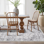 LUMI Washable Area Rug 8x10 for Living Room, Ultra Soft Stain Resistant Carpet with Non Slip Rubber Backing, Non-Shedding Low Pile Rugs for Bedroom, Dining Room, Indoor, Office
