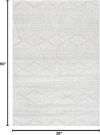 SAFAVIEH Area Rug 3x5 - Tulum Collection - Light Grey & Ivory, Moroccan Boho Tribal Design, Non-Shedding & Easy to Clean, Ideal for Entryway, Foyer, Accent Space, Bedroom (TUL272F)