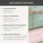Washable Pink and Blue 9x12 Oushak Rugs for Living Room Rug Bedroom Girls, Modern Floral Aethestic Distressed Design, Soft Faux Wool Low Pile Non Slip Stain Resistance Carpet
