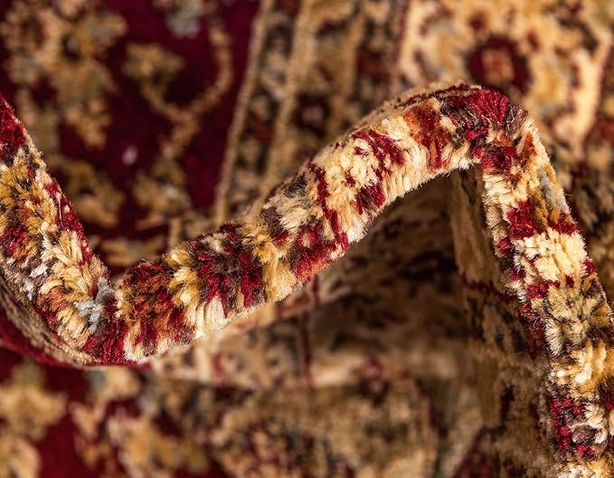 Unique Loom Voyage Collection Traditional Oriental Classic Intricate Design Area Rug (10' 0 x 14' 0 Rectangular, Red/Gold)