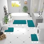 OLANLY Bathroom Rugs 44x24, Extra Soft Absorbent Chenille Bath Rugs, Rubber Backing Quick Dry, Machine Washable Bath Mats for Bathroom Floor, Tub and Shower, Home Decor Accessories, Deep Lake
