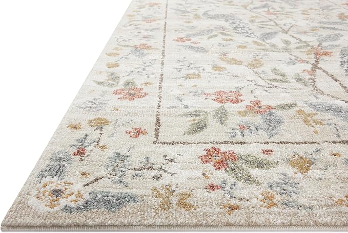 Loloi Rifle Paper Co. Laurel Collection LAU-05 Ivory 2'-8" x 4' Accent Rug