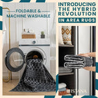 Istana Hallway Runner Rug 2.5x8 - Black Kitchen Rugs Non Slip Washable -Silk's Soft Touch Carpet Runner - Stylish Rugs for Home
