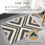 Modern Geometric Rug Small, Washable 2x3 Throw Rug for Entryway, Herringbone Chevron Patterned Indoor Door Mat, Modern Geometric Decor for Home, Bedroom, Soft Non Slip Thin Design FER72