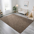 HQAYW 6x9 Large Area Rugs for Living Room Bedroom, Modern Thickened Memory Foam Soft Rug, Low Pile Minimalist Washable Non Slip Carpets for Kids Girls Boys Nursery Dorm Home Decor, Brown