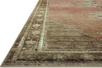 Loloi Magnolia Home by Joanna Gaines Sinclair Collection SIN-06 Clay/Tobacco 5'-0" x 7'-0", .25" Pile Height, Machine Washable, Area Rug