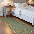 Lahome Boho Floral 2x6 Rug Runners for Hallways Non Slip,Green Kitchen Runner Rugs Non Skid Washable Bathroom Carpet Runner,Soft Non-Slip Indoor Runners for Entryway Laundry Bedroom(Green,2x6)