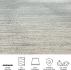 SAFAVIEH Adirondack Collection Area Rug - 12' Square, Slate & Cream, Modern Ombre Design, Non Shedding & Easy to Clean, Ideal for Living Room, Bedroom, Office, Dining Space (ADR113T)