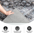 Area Rug – 6x9 Washable Ultra-Soft Vintage Boho Faux Wool Carpet for Living Room, Dining Room, Bedroom, Home Office (Dark Grey)