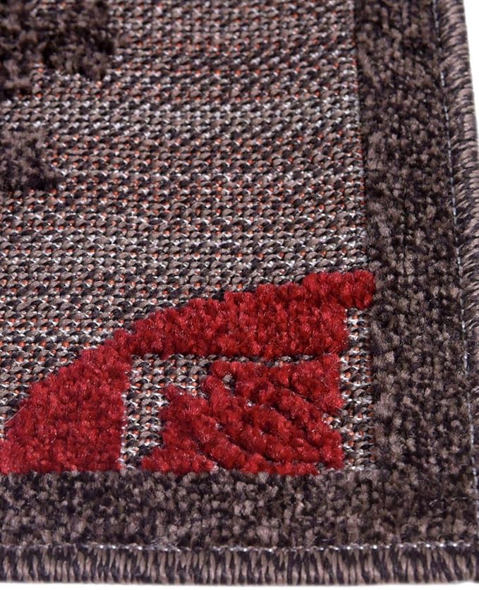 Unique Loom Outdoor Modern Collection Area Rug - Chicago (2' 7" x 10' Runner Brown/Orange)