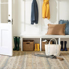 Dash and Albert Paint Chip Machine Washable Area Rug - 2' x 3' Natural - Geometric Accent Rug - Anti-Slip Backing, Lightweight, Machine Washable, High Traffic Areas Kitchen, Mudroom, Laundry Room