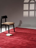 Hand Knotted Loom Wool ECO-Friendly Area Rugs - 6'x9', Rectangle, Dark Red Color, Solid Plain Design, High Pile Handmade Anti Skid Area Rugs for Living Room, Bed Room (L00111)