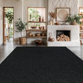 Easy Jute Rugs 8x10 Dark Gray Color Living Room Indoor Outdoor Area Rug for Farmhouse Patio and Kitchen Rug High Traffic Washable Easy to Clean Solid Woven Design Outside Carpet (8 x 10)