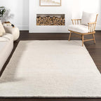 Nuloom Penelope Off-White/Ivory, 8'6" x 11'6", Hand-Braided, Wool & Cotton, Textured and Dense, High Traffic, Stain Resistant, Easy Clean, Durable Area Rug for Bedroom, Living Room, Dining, Entryway