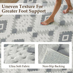 Ivory Grey 8x10 Area Rug Washable Living Room Moroccan Shag Carpet Non Slip Soft Neutral Boho Plush Pile Large Throw Rug for Office Bedroom Dining Room Playroom