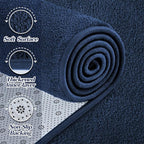 Large Area Rugs for Living Room Bedroom, 6x9 Feet Navy Blue Rug, Minimalist Modern Shag Rug, Soft Thick Memory Foam Indoor Carpet, Non-Slip Washable Rug for Boys Girls Dorm Nursery Room Home Decor