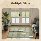 MontVoo Door Mat Indoor Entrance Doormat, Absorbent Durable Rubber Non Slip Front Door Mat for Inside Entry Entryway Dirt Trapper Welcome Mat, Green 32''x48''
