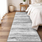 3x10 Washable Runner Rug for Family: Easy-to-Clean Runners for Hallway Entryway Bedroom - Stain and Water Resistant Rugs with Non-Slip Backing - Soft Low-Pile Carpet 10ft Grey