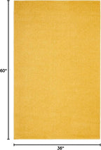 Nourison Home Nourison Essentials Yellow 3' x 5' Area Rug - Easy Clean, Non Shedding, Bed Room, Living Room, Dining Room, Kitchen (3' x 5')