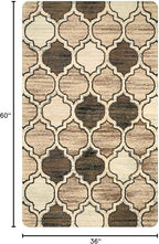 Lahome Moroccan Washable 3x5 Entry Way Rugs Indoor - Small Area Rug Aesthetic Non-Slip Throw Bedroom Rugs Thin Low-Plie Entryway Office Rug for Kitchen Bathroom Laundry Room, 3'x5'