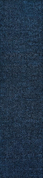 Eyely UES100C-214 Supersoft Haze Solid Low-Pile Indoor Runner Rug, Coastal, Bohemian, Minimalist, Classic, Casual for Bedroom,Kitchen,Living Room,Non Shedding,Easy-Washing, Blue, 2 X 14