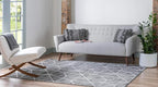 Rugs.com Lattice Trellis Collection Rug – 8' x 10' Gray Low-Pile Rug Perfect for Living Rooms, Large Dining Rooms, Open Floorplans