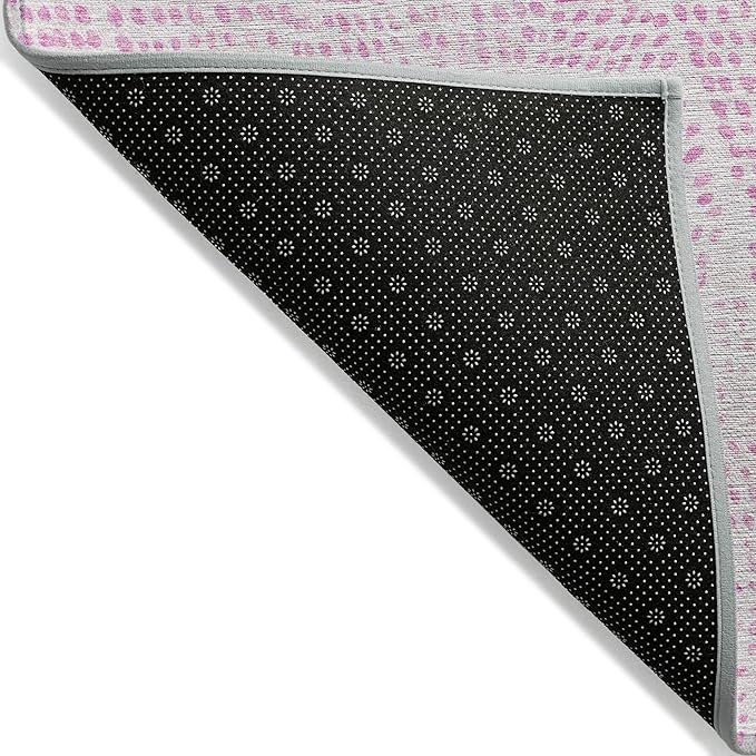 Addison Rugs Chantille ACN591 Pink 8' x 8' Indoor Outdoor Round Rug, Easy Clean, Machine Washable, Non Shedding, Bedroom, Living Room, Dining Room, Kitchen, Patio Rug