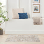 Nourison Home Astra Machine Washable Beige 4' x 6' Area Rug - Easy Clean, Non Shedding, Bed Room, Living Room, Dining Room, Kitchen (4' x 6')