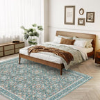 WITSHOCK Living Room Area Rugs 8x10: Soft Non-Slip Backing Washable Rugs Vintage Large Carpet for Bedroom Office Dining Room Kitchen Stain Resistant Home Decor Rug