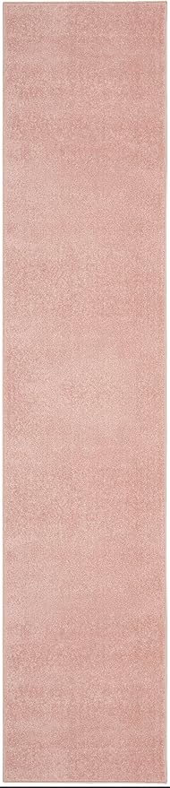 Nourison Home Nourison Essentials Pink 2'2" x 16' Area Rug - Easy Clean, Non Shedding, Bed Room, Living Room, Dining Room, Kitchen (16' Runner)