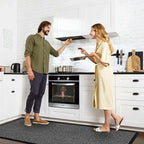 GOYLSER 6ft Kitchen Runner Rugs Non Skid, Absorbent Small Jute Kitchen Carpet Rugs, Rubber Backed Home Floor Mat, Black