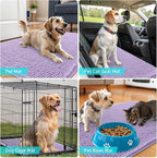OLANLY Dog Door Mat for Muddy Paws 24x16, Absorbs Moisture and Dirt, Absorbent Non-Slip Washable Doormat, Quick Dry Chenille Mud Mat for Dogs, Entry Indoor Entryway Carpet for Inside Floor, Lavender