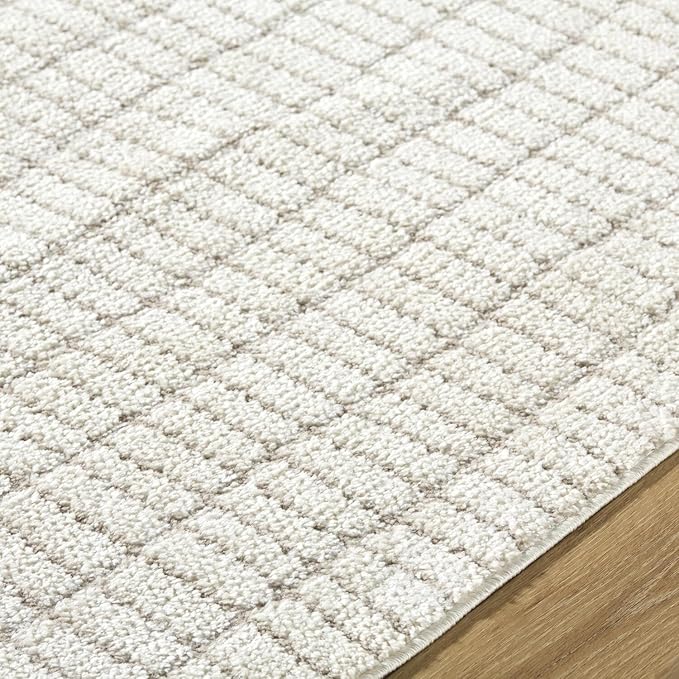 Livabliss x Our PNW Home Cascade Minimalist Striped Area Rug, 2'7" x 12', Ivory/Light Brown