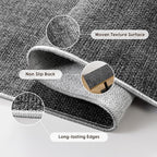 LBRO2M Easy Jute Solid Area Rug 5X7 Washable Rugs for Living Room Bedroom Natural Jute Look Indoor Outdoor Rug Durable, Solid Non Shedding Eco Friendly (5X7 Black Gray)